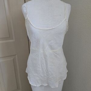 Frockk handmade babydoll dainty silk ivory tank S